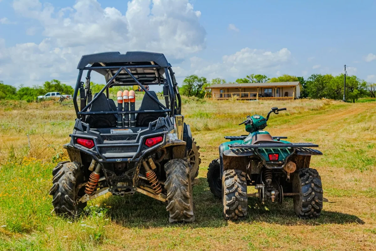 Checking resting voltage on an ATV battery with a multimeter