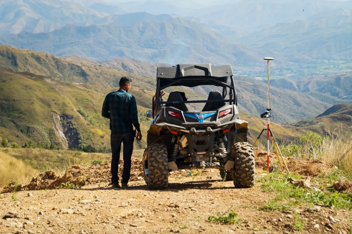 Testing Kawasaki Mule battery voltage with a multimeter