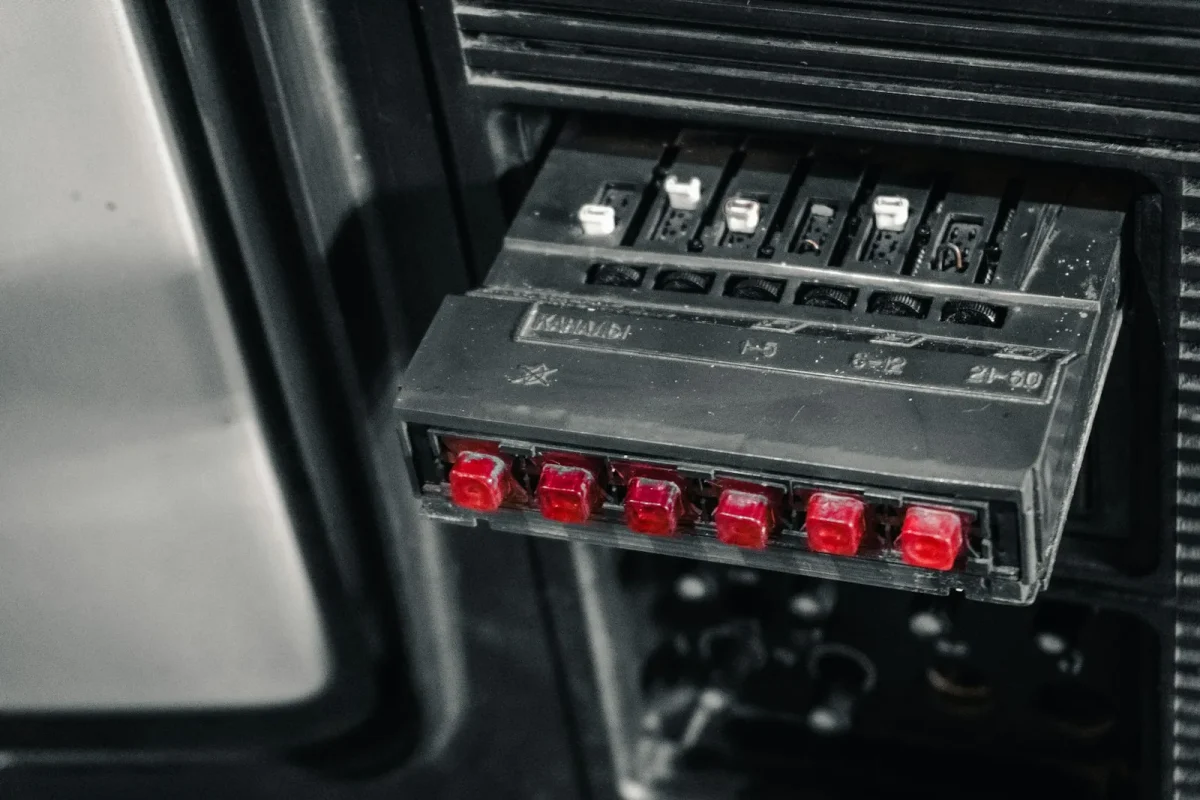 ANL fuse holder mounted near a UTV battery terminal