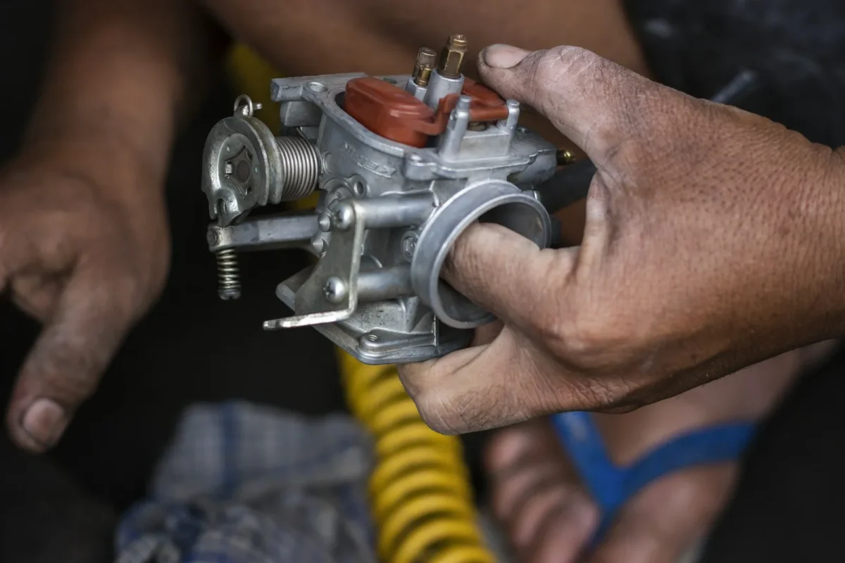 Back probing a UTV throttle position sensor connector with a multimeter